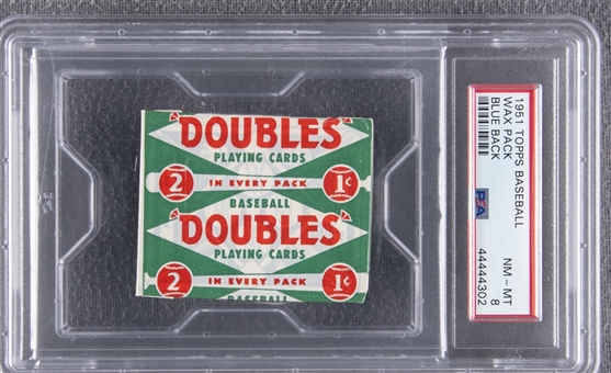 1951 Topps Blue Back Baseball Unopened One-Cent Wax Pack – PSA NM-MT 8